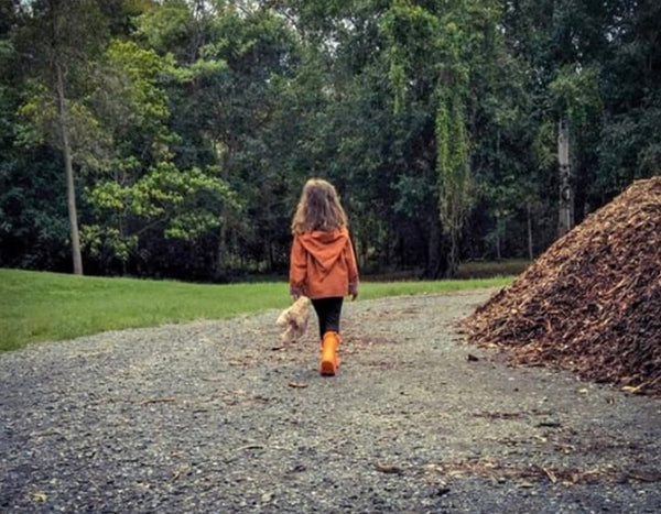 Kids Otter Gumboot - Orange (sizes 26 - 34 only)