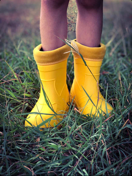 Kids Otter Gumboot - Yellow (sizes 31-35 only)