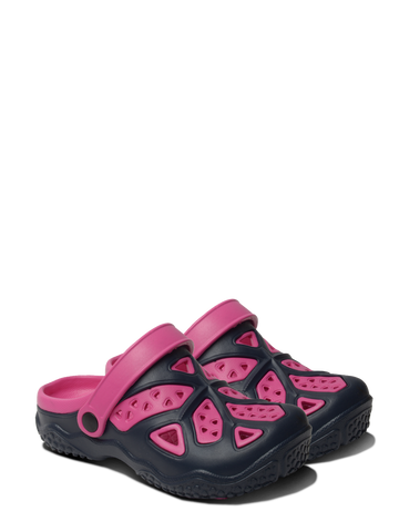 Kids Lightweight Clogs - Pink/Navy (sizes 33 & 34 only)